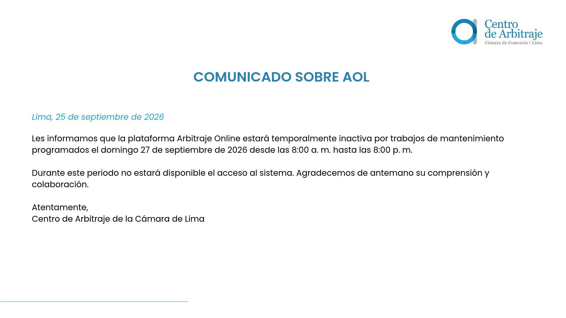Comunicado